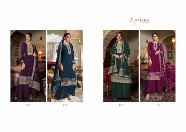 Amyra Aaina 8 New Heavy Festive Wear Georgette Designer Salwar Kameez Collection